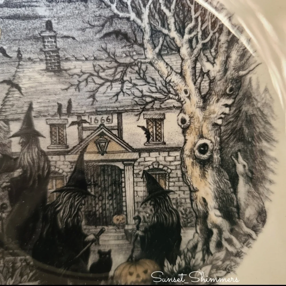 COVEN 4pc BOWL Set ROYAL STAFFORD Halloween WITCH Trio 1666 Salad Soup Pasta New